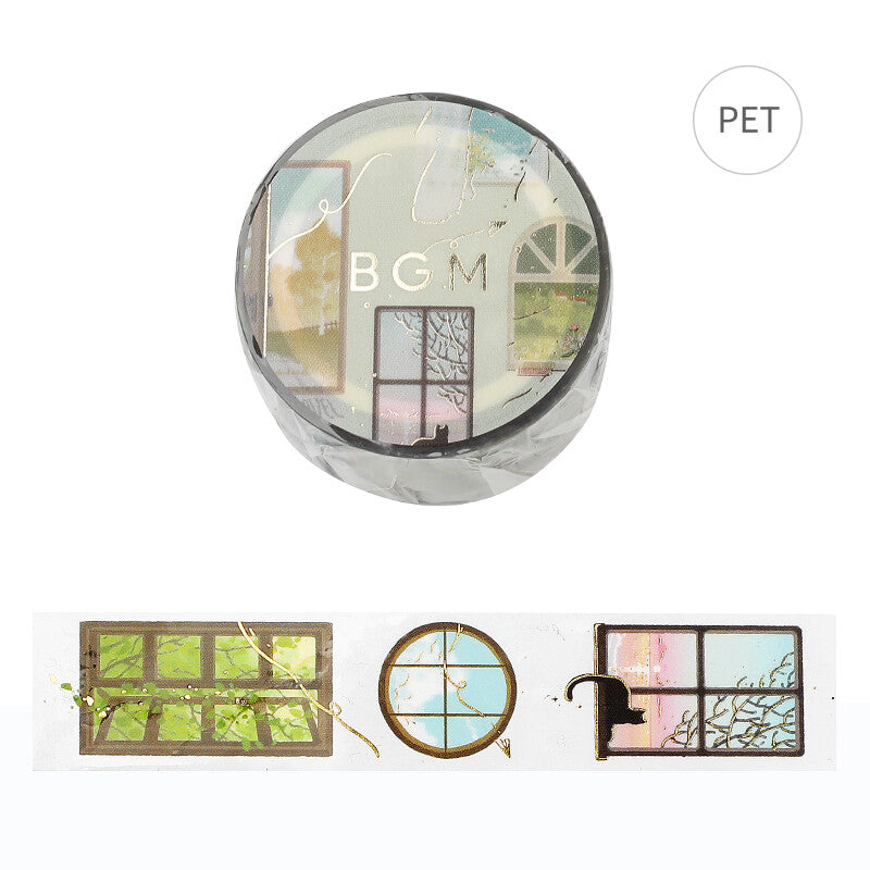 Gold Foil Clear PET Tape - Window Scenery