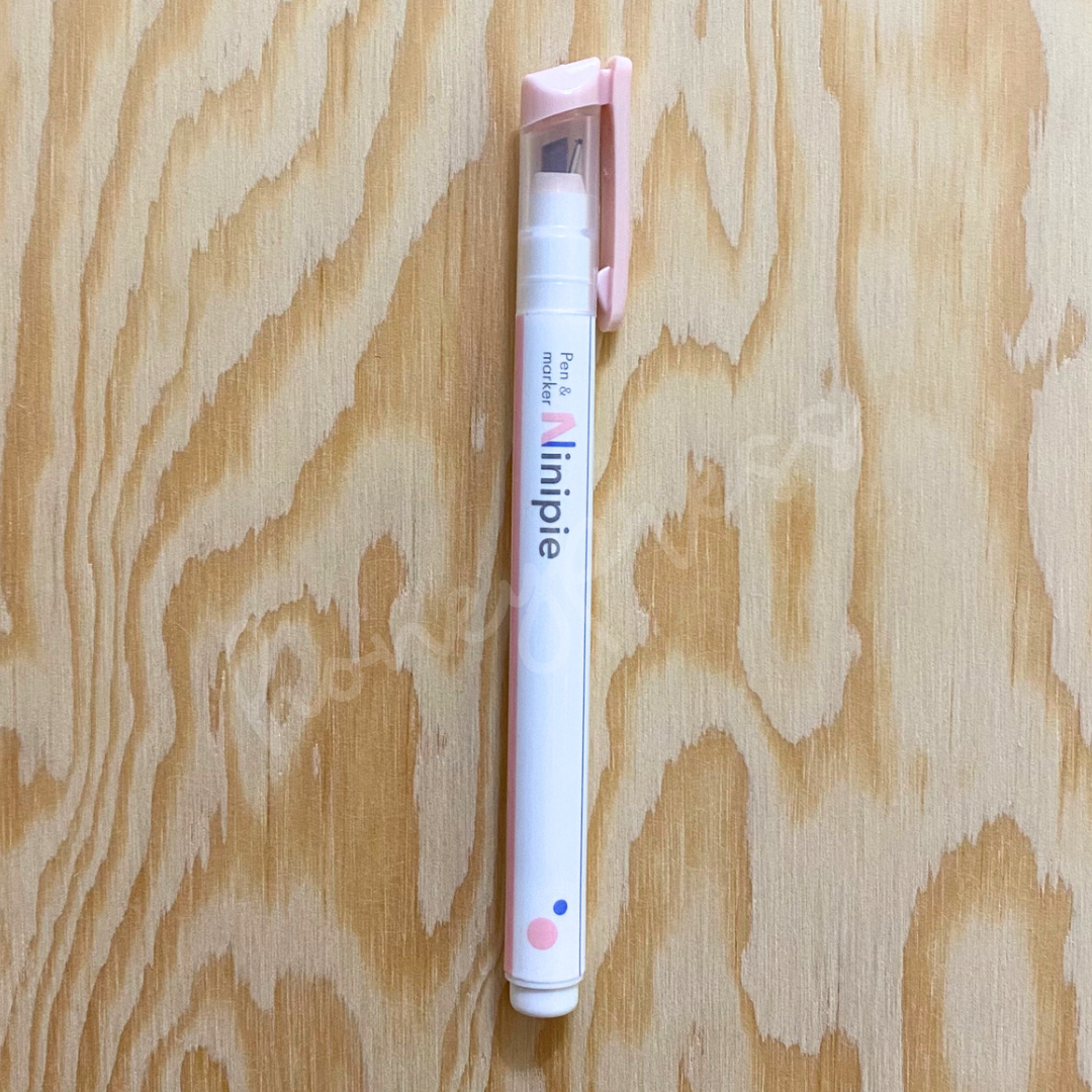 Ninipie Dual Tip Highlighter - Light Pink/Soft Blue