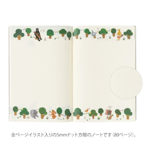 Yuru Log B6 Notebook - Forest Animals
