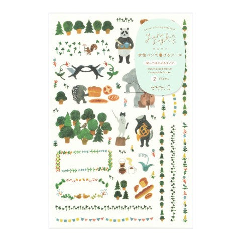 Yuru Log Sticker Sheets - Forest Animals