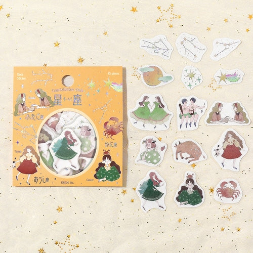 Horoscope Sticker Flakes - Taurus, Gemini, and Cancer