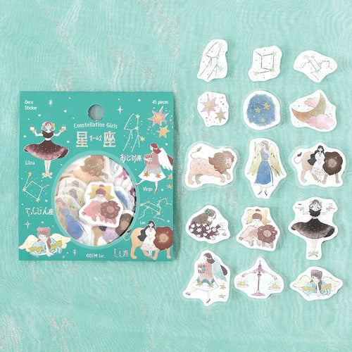 Horoscope Sticker Flakes - Leo, Virgo, and Libra