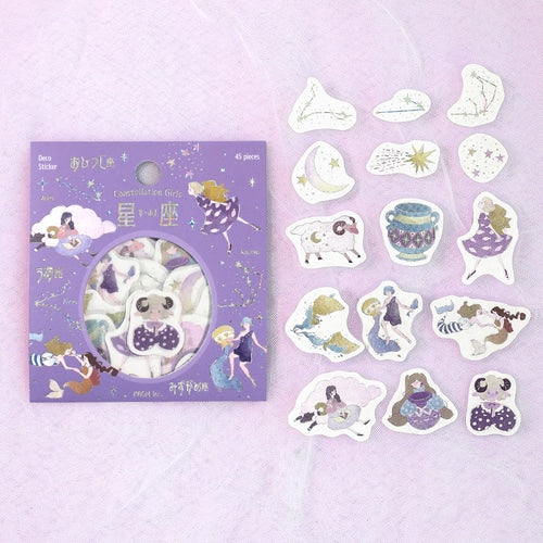 Horoscope Sticker Flakes - Aquarius, Pisces, and Aries