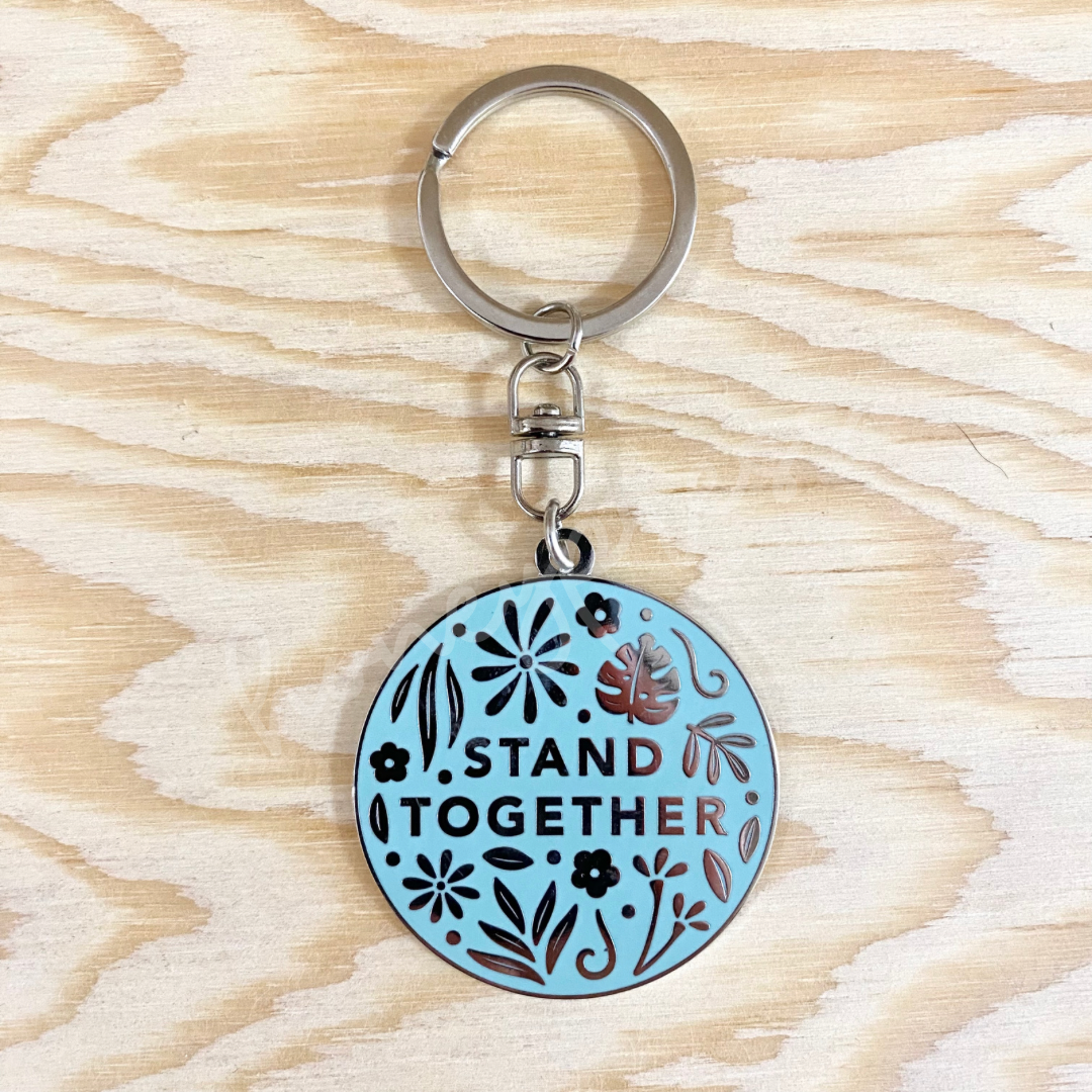 Stand Together Metal Keychain