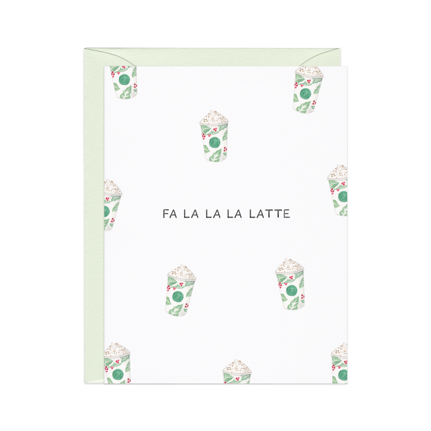 Fa La La Latte — Coffee Pun Holiday Card