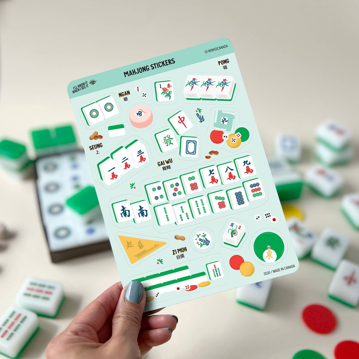 Mahjong sticker sheet