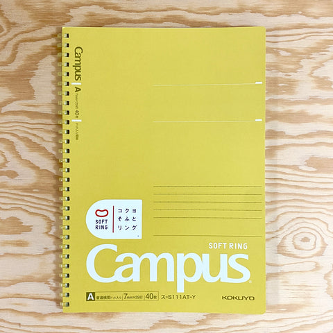 Campus Soft Ring B5 Notebook - Yellow
