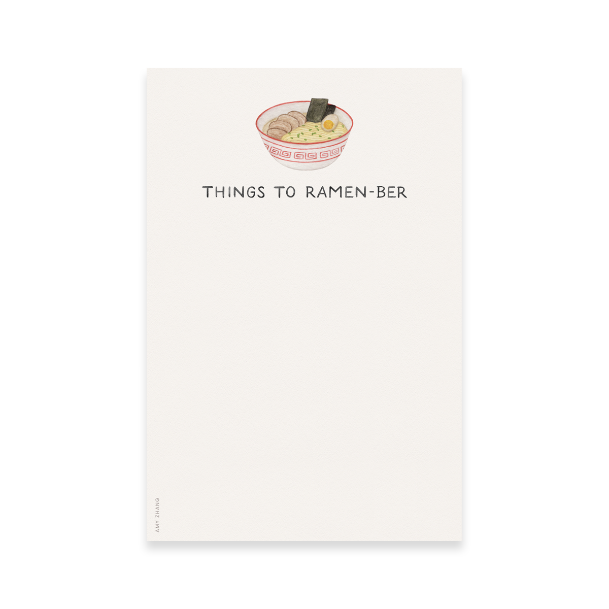 Things To Ramen-ber — Punny Noodle Asian Food Notepad
