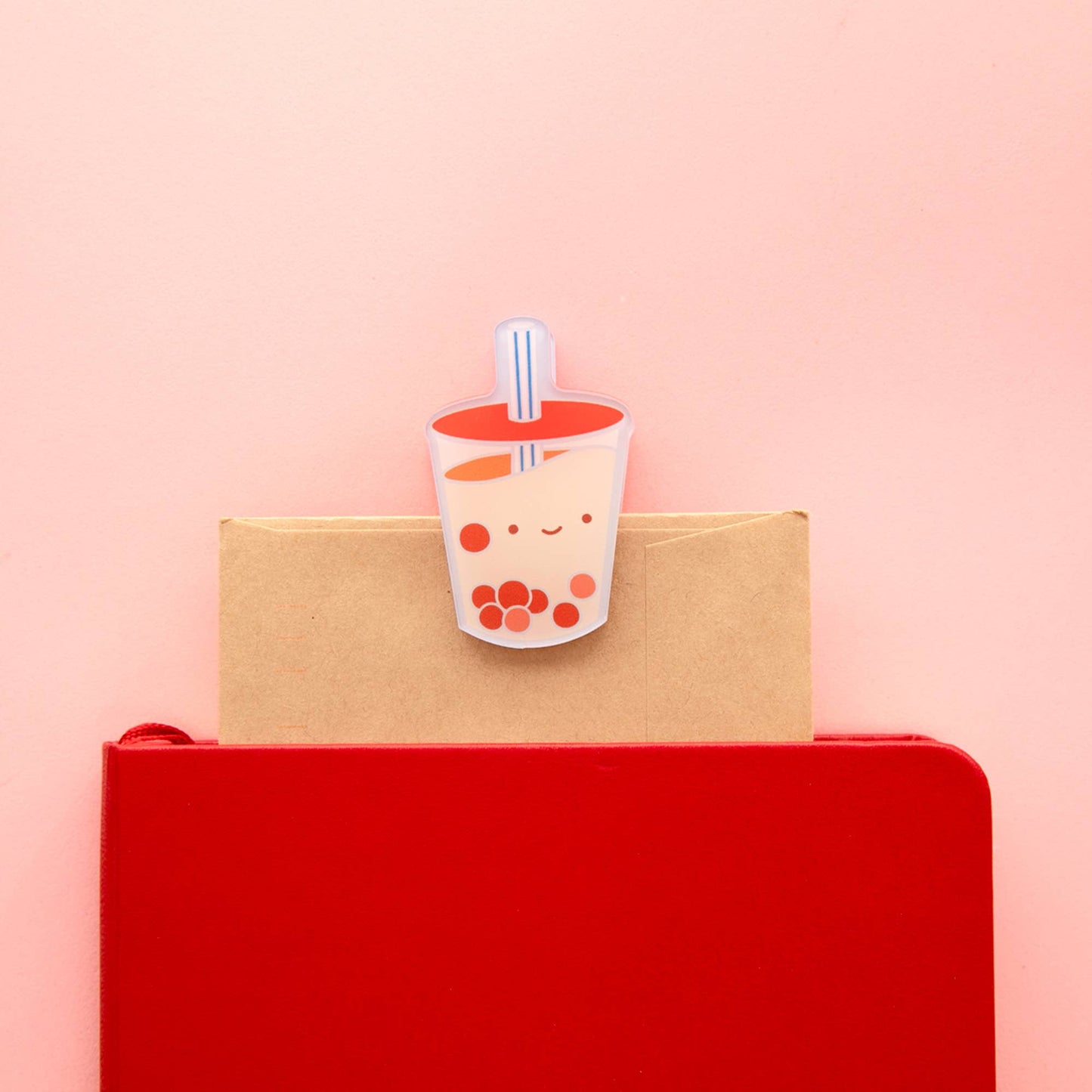 Happy Boba! Decorative Double-Sided Clear Acrylic Clip