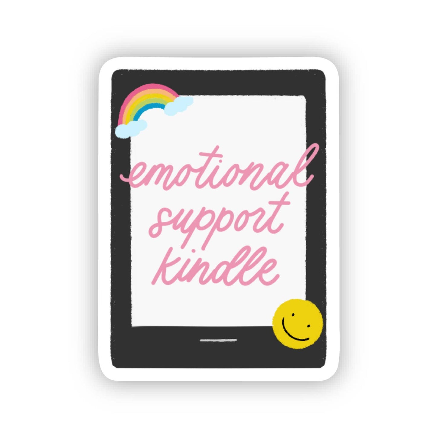 Emotional Support Kindle Sticker