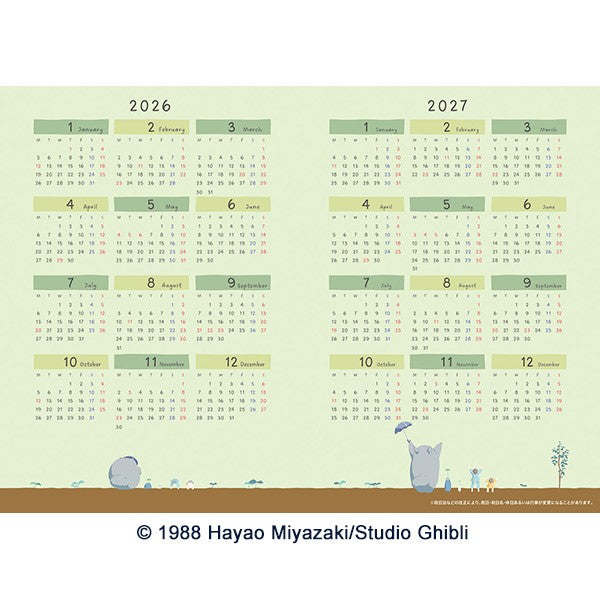 2026 My Neighbor Totoro B6 Schedule Book