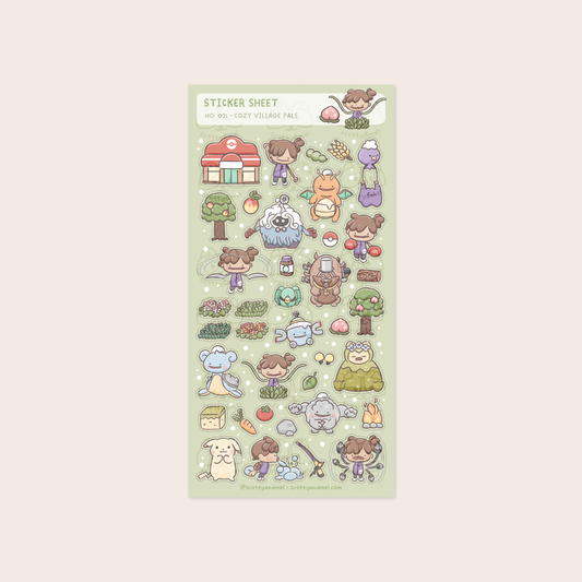 Cozy Village Pals Sticker Sheet