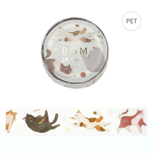 Gold Foil Clear PET Tape  - Cat Play