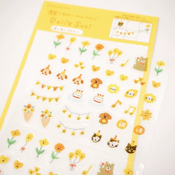 Watashi-biyori Yellow Planner Sticker Sheet