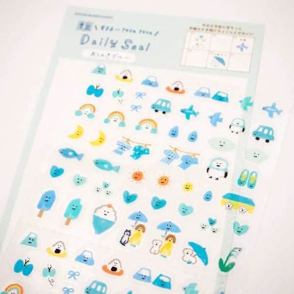 Watashi-biyori Blue Planner Sticker Sheet