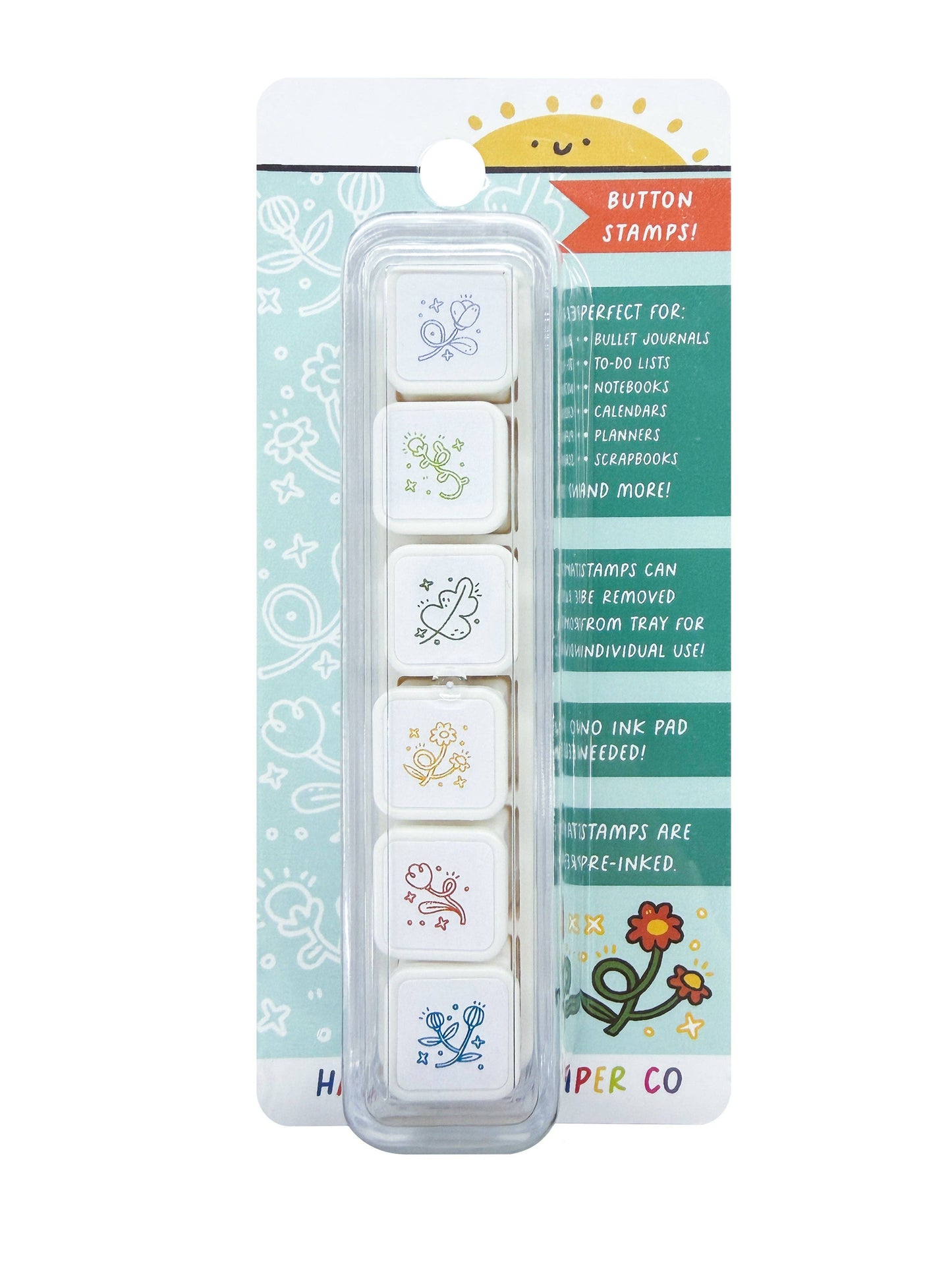 Floral Button Stamps