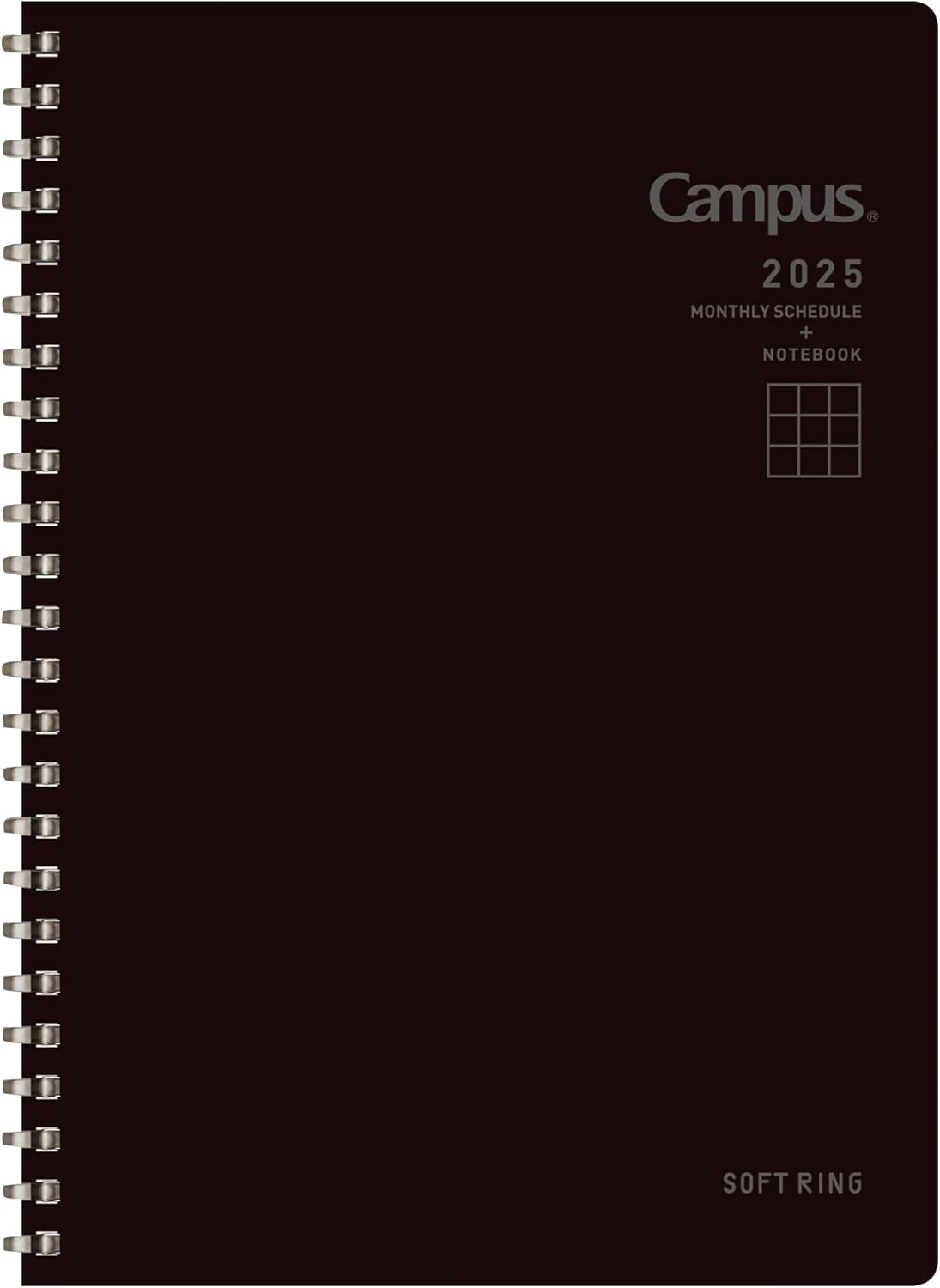 2025 Campus Monthly A5 Planner - Black