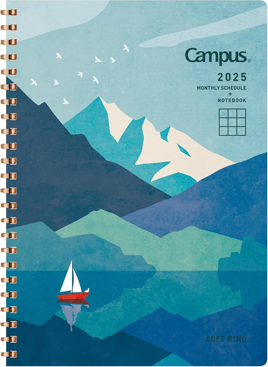 2025 Campus Monthly A5 Planner - Landscape