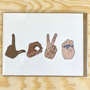 Love Sign Language Greeting Card