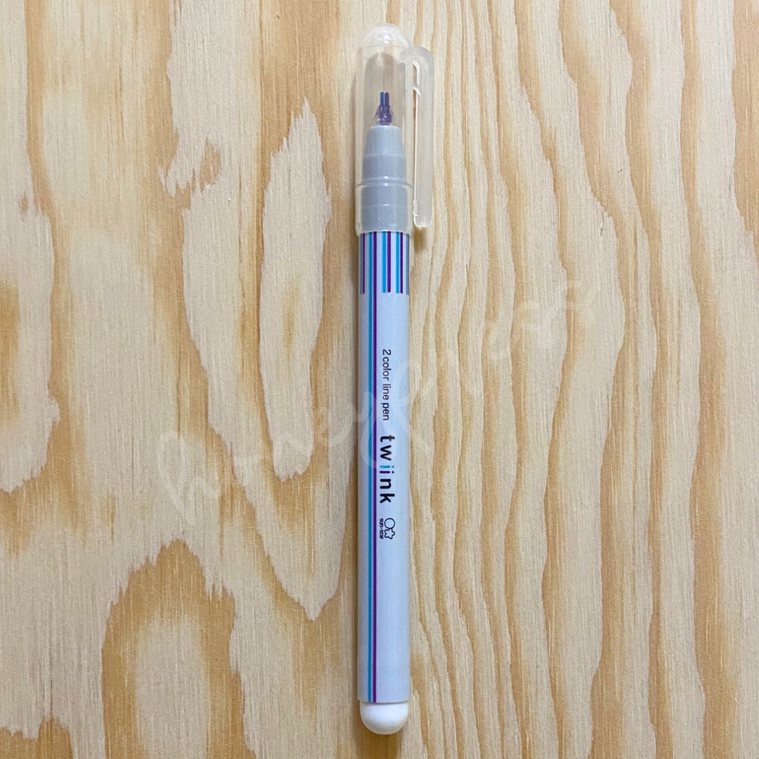 twiink Twin Ink Pen - Light Blue x Violet