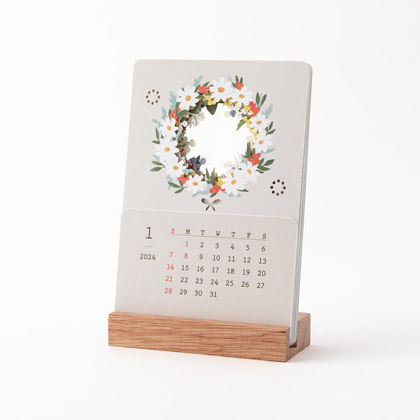 2024 Calendar Laser Processing [Flowers]