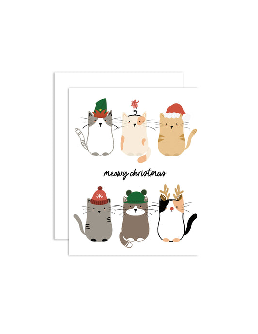 Meowy Christmas - Holiday, Cat Greeting Card