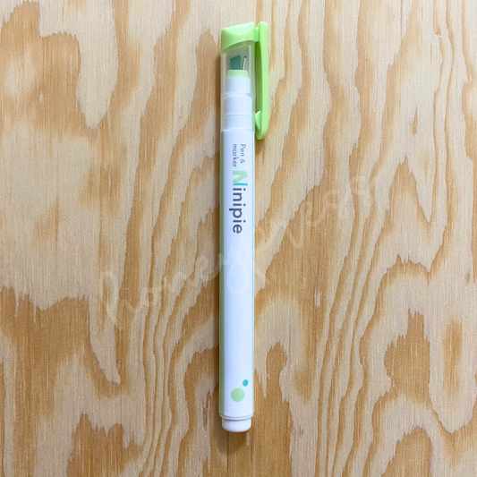 Ninipie Dual Tip Highlighter - Light Green/Green