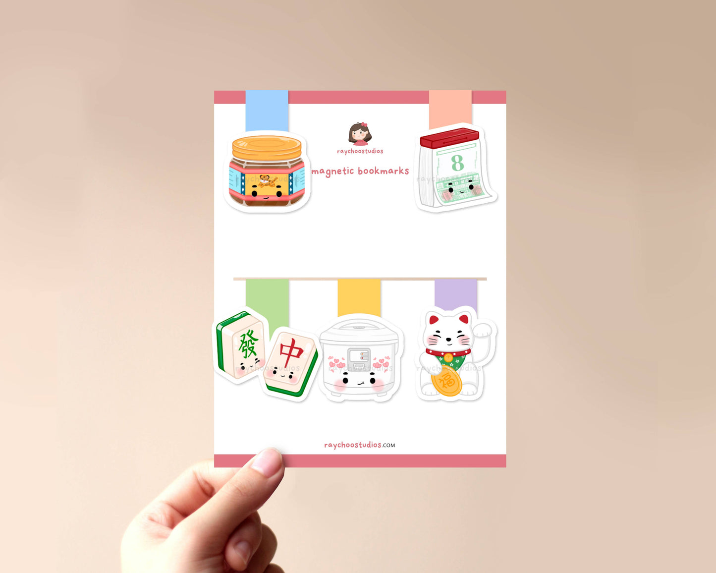 Lucky Cat Magnetic Bookmark