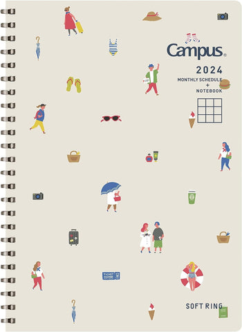 [PREORDER] 2024 Campus Monthly A5 Planner - Travel