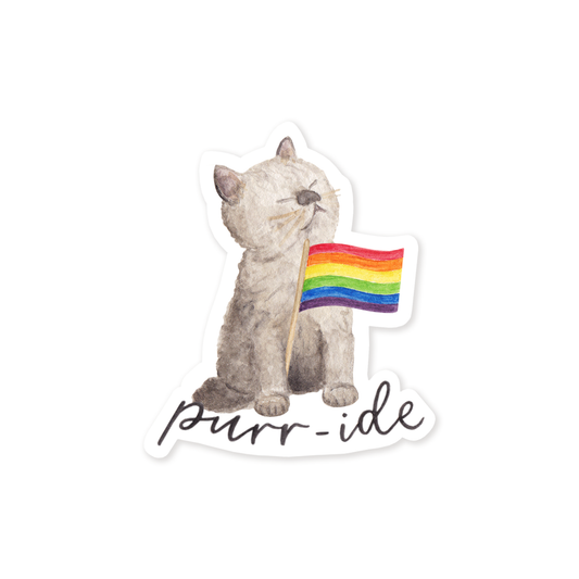 Rainbow Flag Purr-ide — LGBTQ+ Pride Sticker