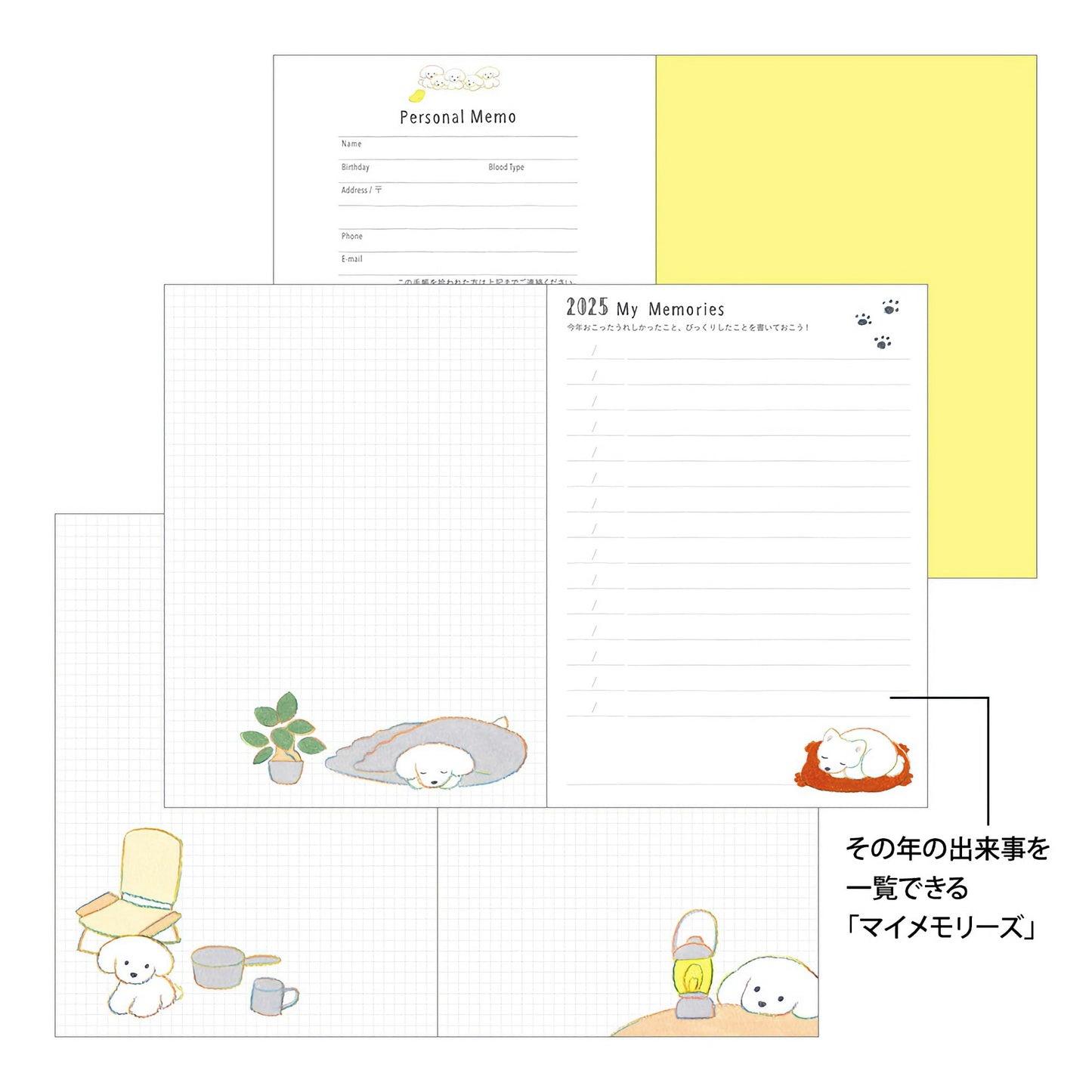 Midori MD Pocket Diary 2025 - A6 Dog