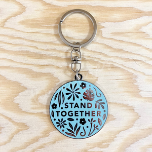 Stand Together Metal Keychain