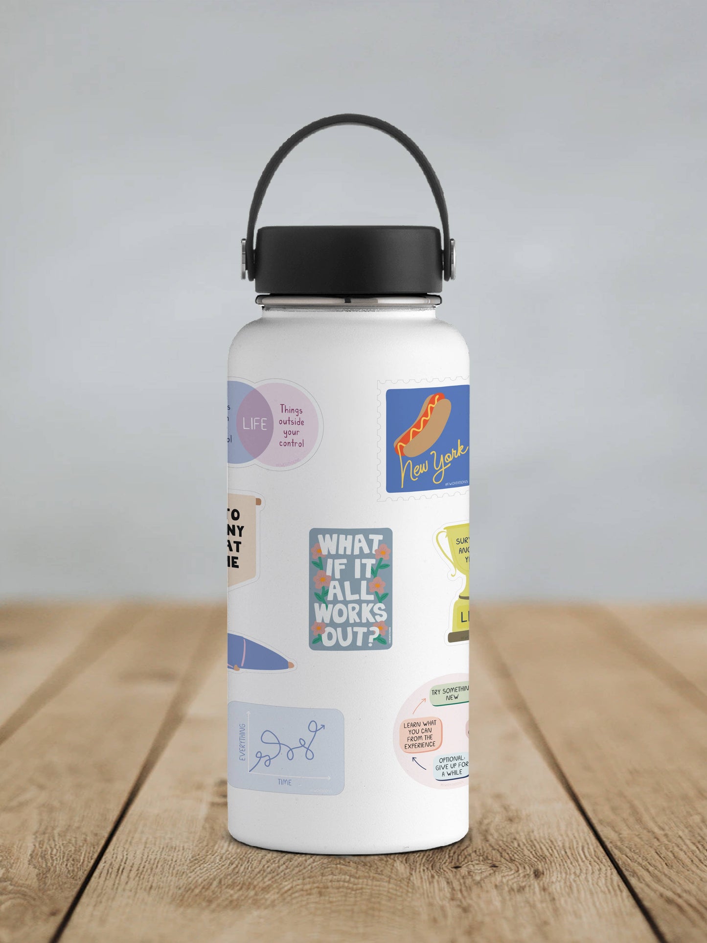 What If It All Works Out? Matte Vinyl Flower Sticker
