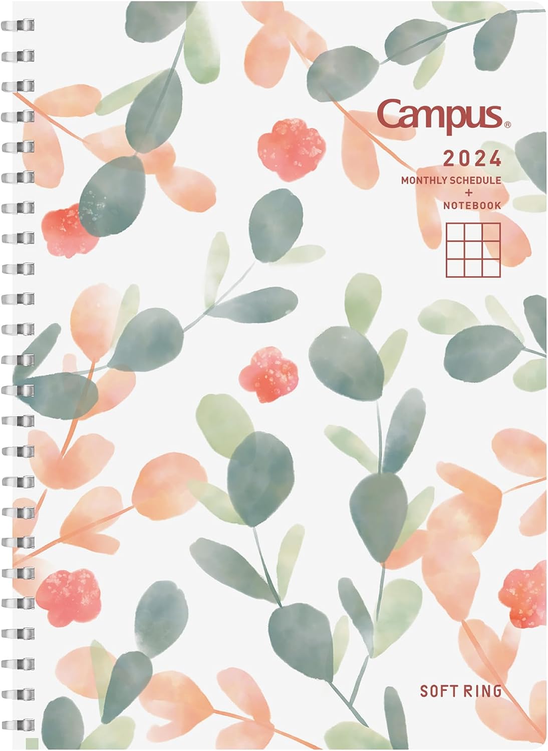 2024 Campus Monthly A5 Planner - Floral