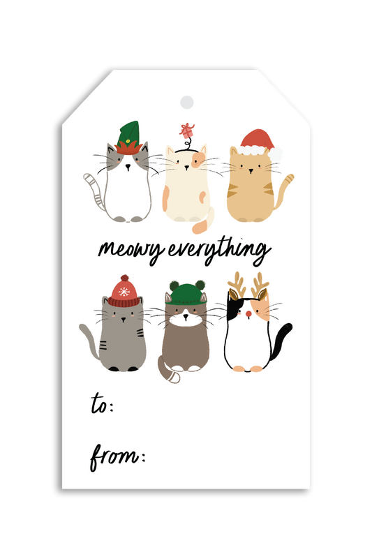 Meowy Everything - Holiday Gift Tags