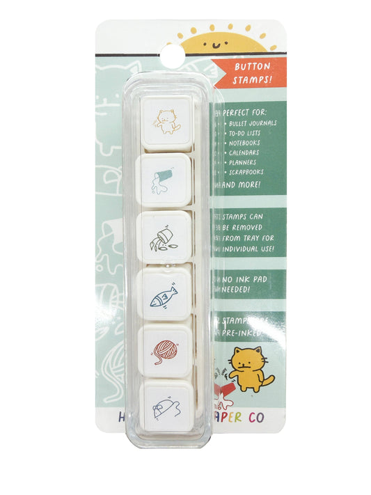Cat Button Stamps