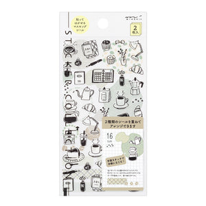 Sticker 2641 for Schedule Planners - Monotone Café