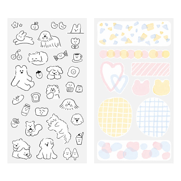 Sticker 2644 for Schedule Planners (Two Sheets) - Cute Motif