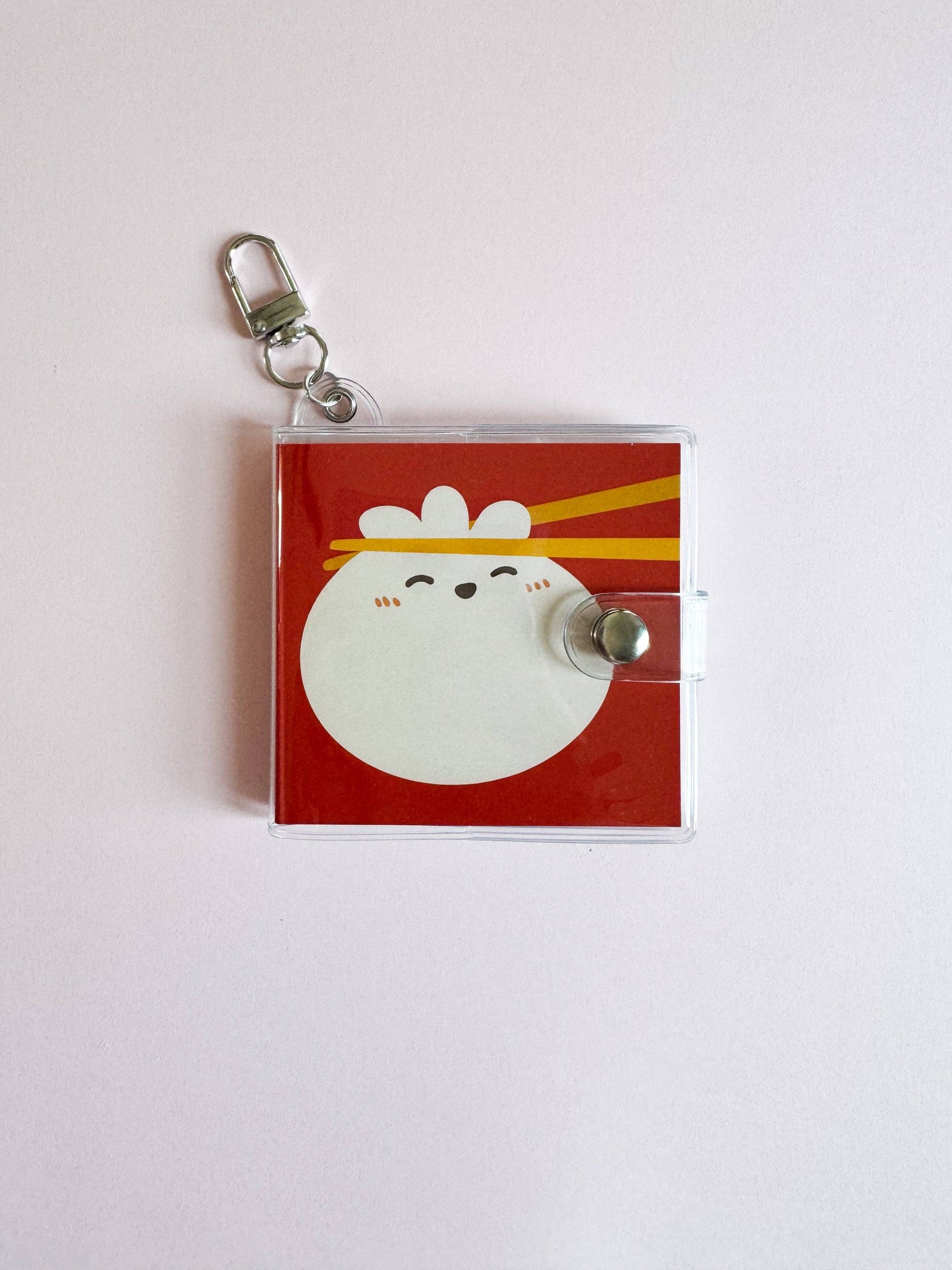 Mini Notebook Bag Charm Keychain - Dumpling