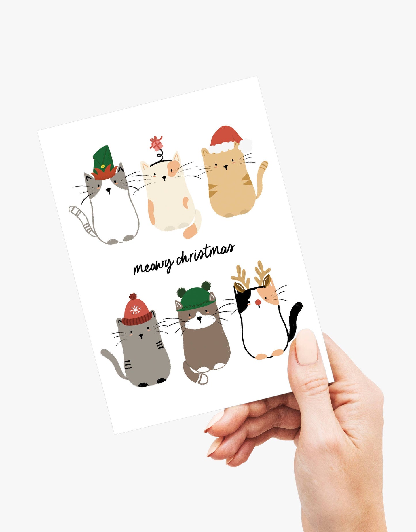 Meowy Christmas - Holiday, Cat Greeting Card