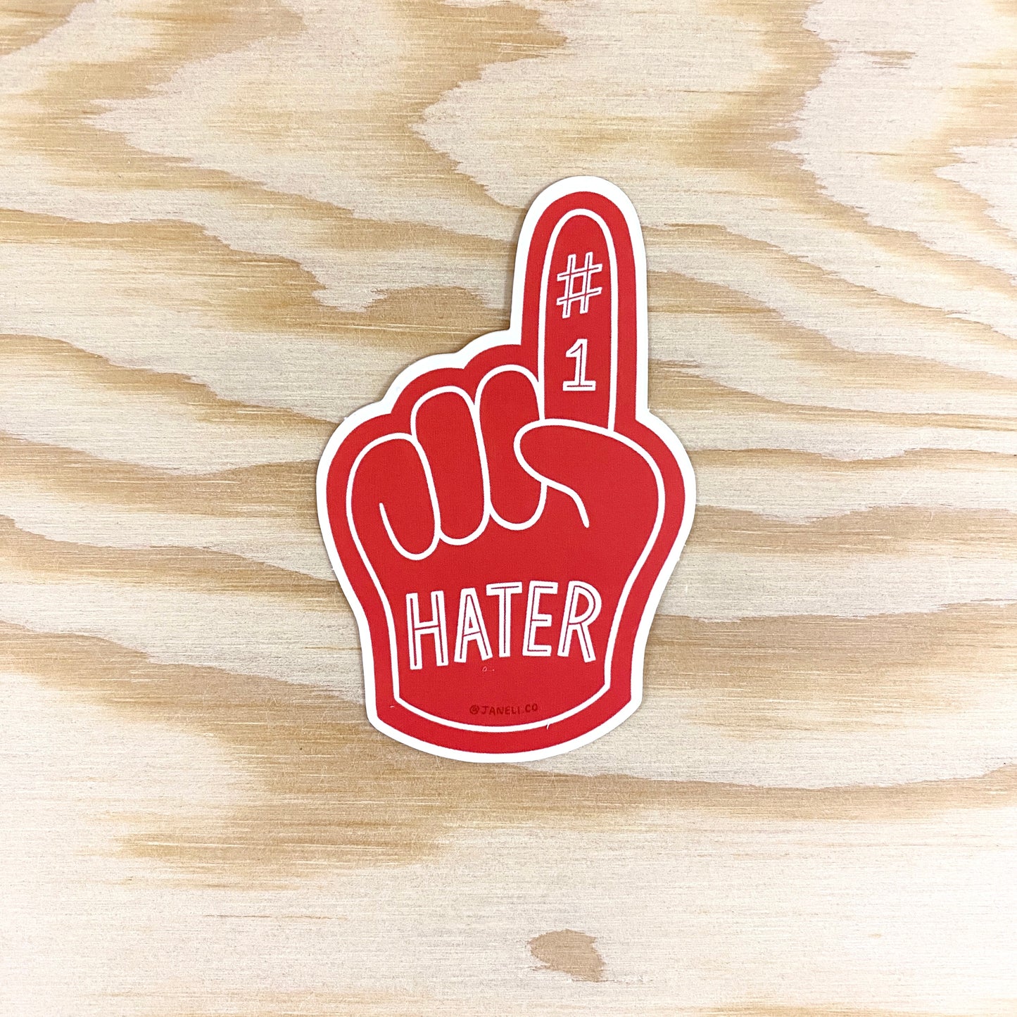 #1 Hater Sticker