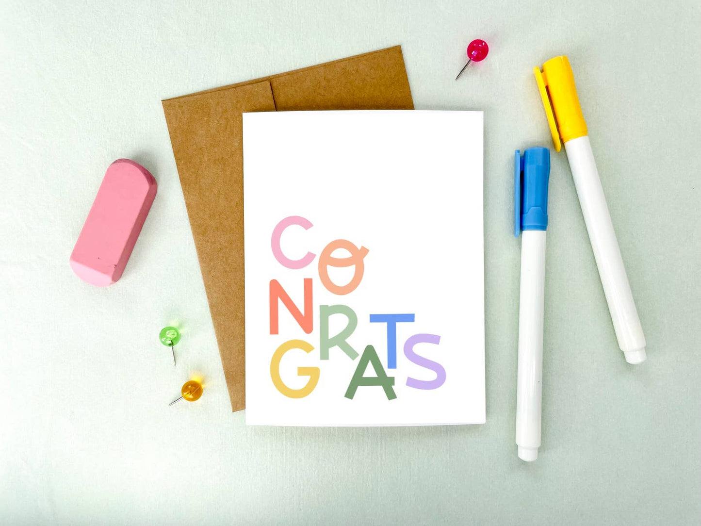 Rainbow Congrats Greeting Card