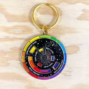 Color Wheel© Enamel Keychain - Black