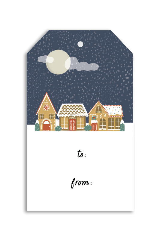 Gingerbread Homes Gift Tags