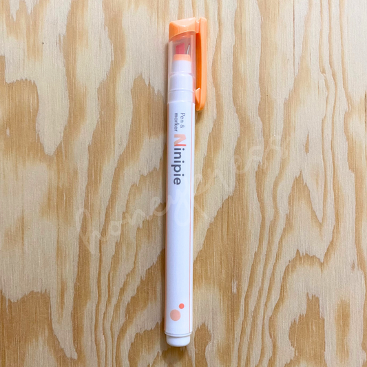 Ninipie Dual Tip Highlighter - Light Orange/Orange