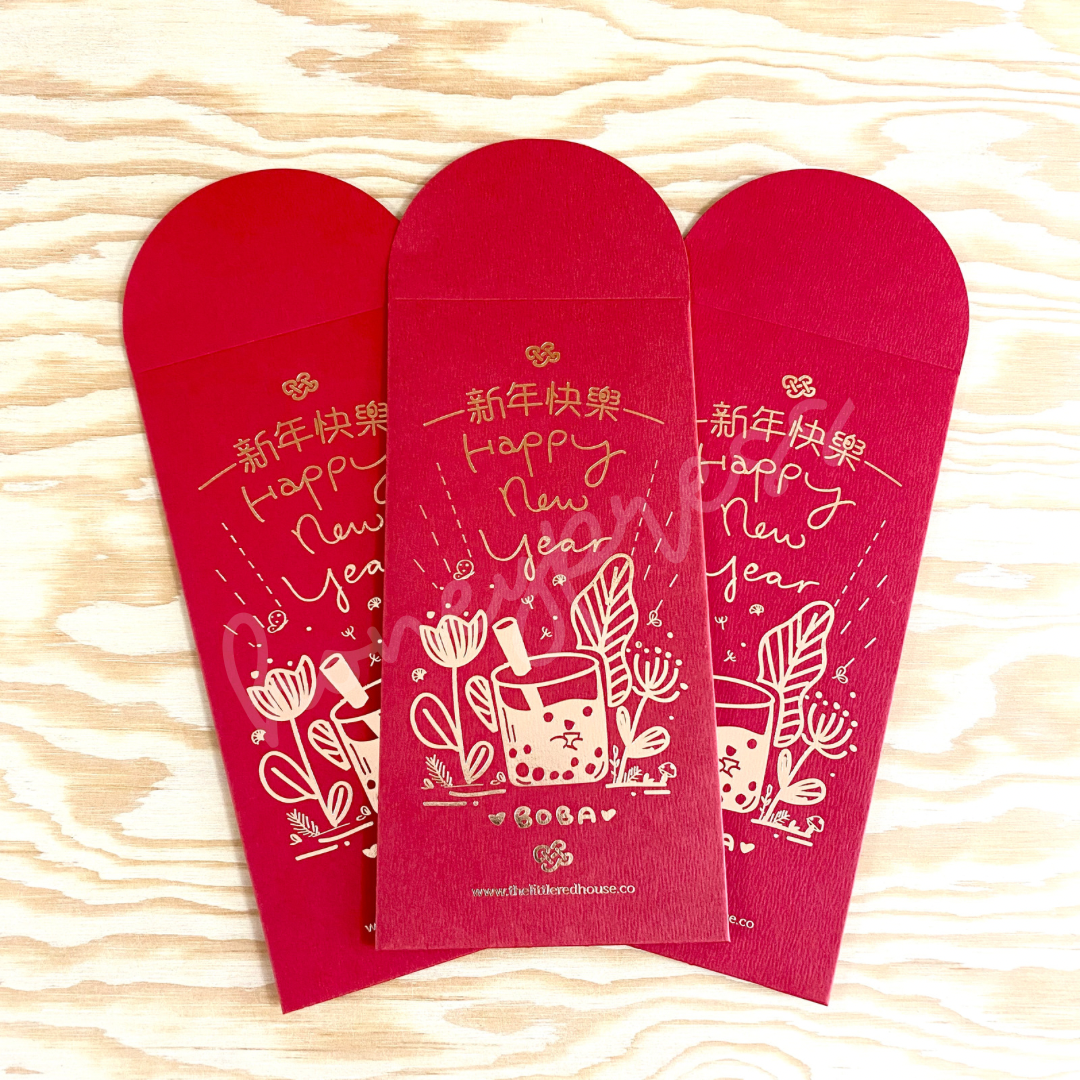 Boba Lunar New Year Red Pocket Envelope