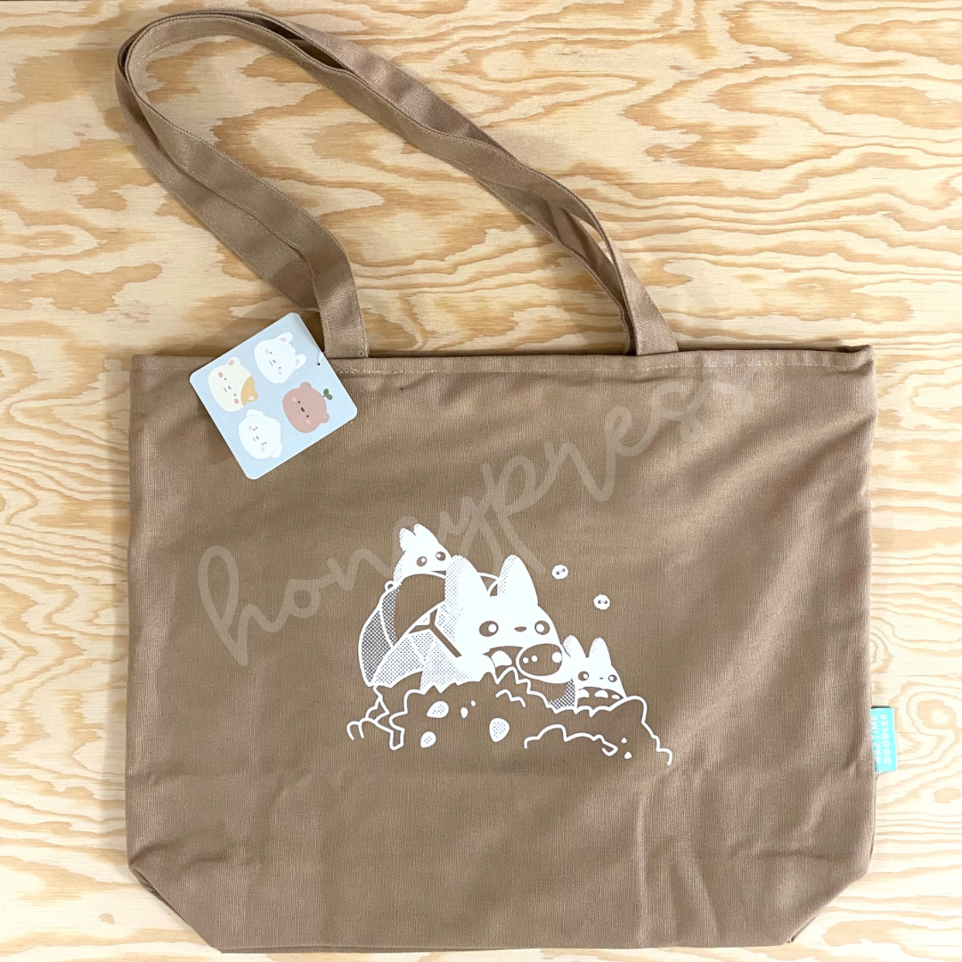Totoro Pals Zip Tote Bag