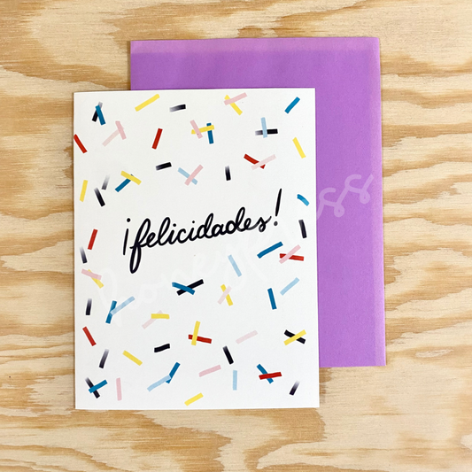 Felicidades Confetti - Congratulations Card