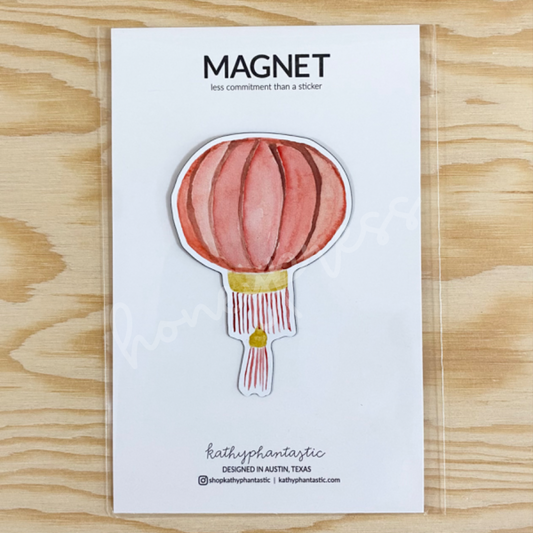 Chinese Lantern Magnet - Red