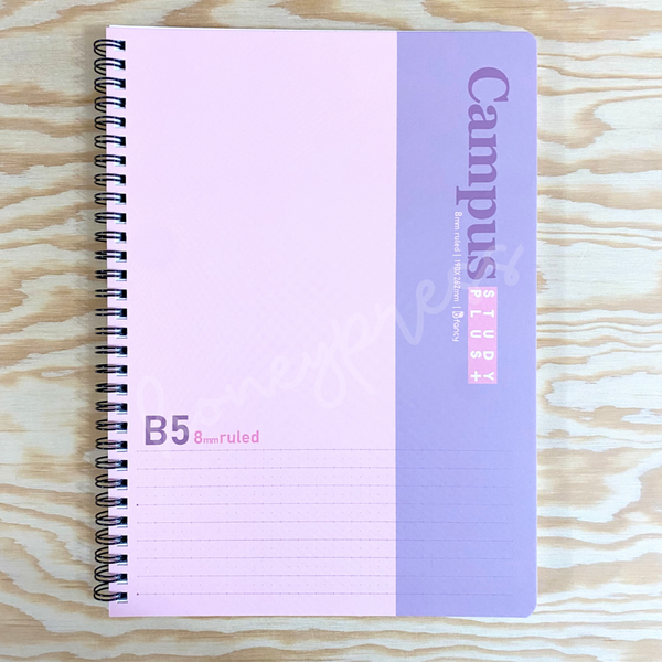 Campus Study Plus Notebook B5 Size - Gray/Pink